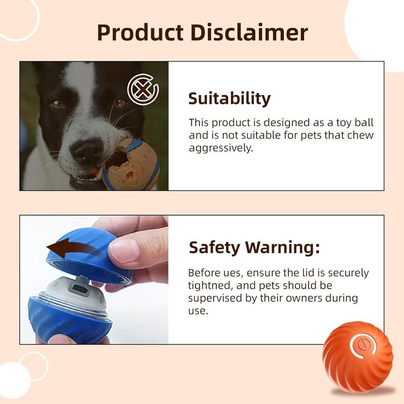 Automatic Moving Ball Dog Toy Interactive Rolling & Bouncing Pet Toy