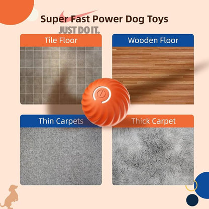 Automatic Moving Ball Dog Toy Interactive Rolling & Bouncing Pet Toy