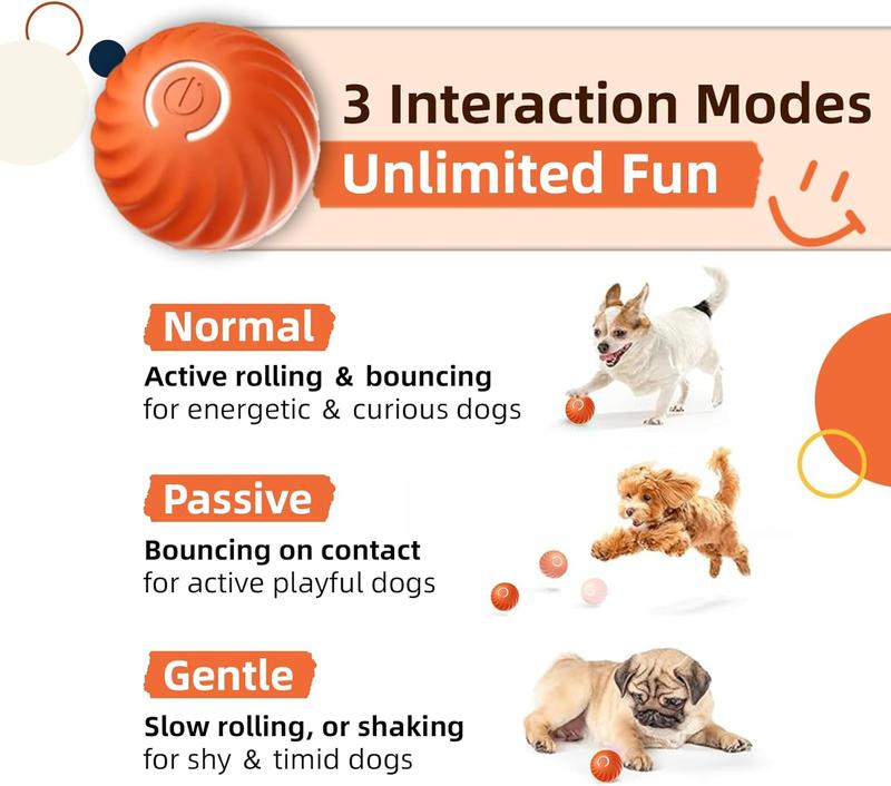 Automatic Moving Ball Dog Toy Interactive Rolling & Bouncing Pet Toy