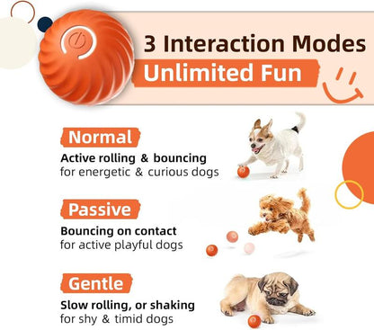 Automatic Moving Ball Dog Toy Interactive Rolling & Bouncing Pet Toy